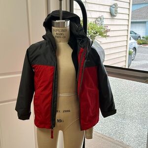 Red and gray Eddie Bauer ski jacket